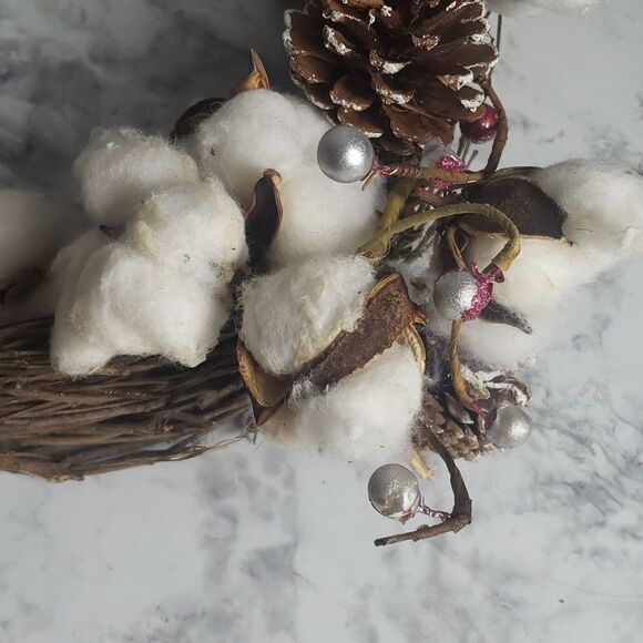 NWT Eve Christmas Cotton Wreath - Picture 2 of 9